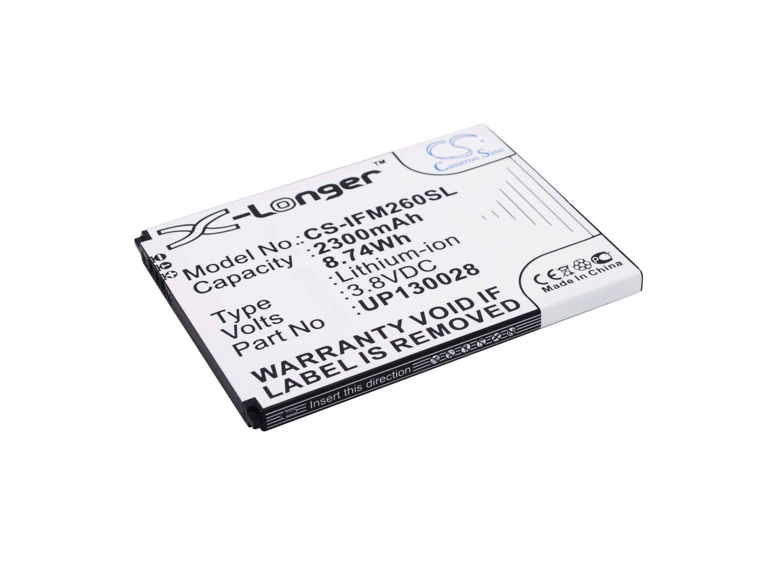 3.8V, 2300mAh, Li-ion Battery fits Infocus, In260, In310, 8.74Wh