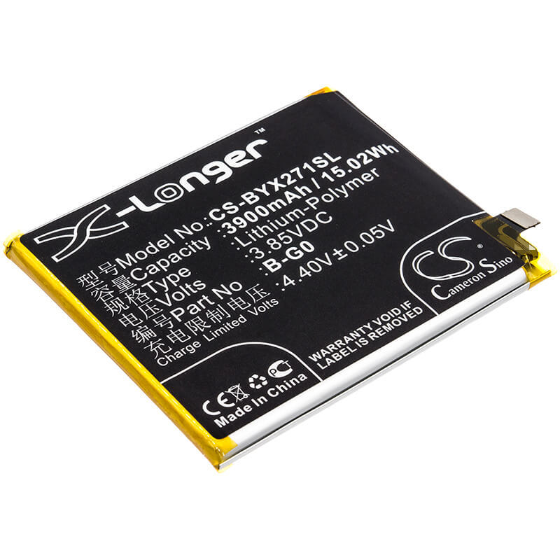 3.85V, 3900mAh, Li-Polymer Battery fits Bbk, V1829a, V1829t, 15.015Wh