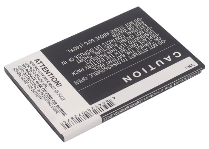 3.7V, 1800mAh, Li-ion Battery fits At&t, Compel, Compel 4g, 6.66Wh