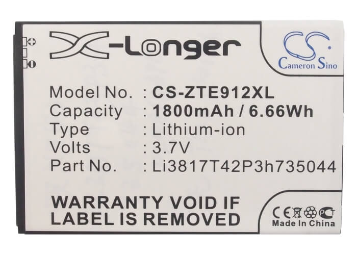 3.7V, 1800mAh, Li-ion Battery fits Boostmobile, Force, Force 4g Lte, 6.66Wh