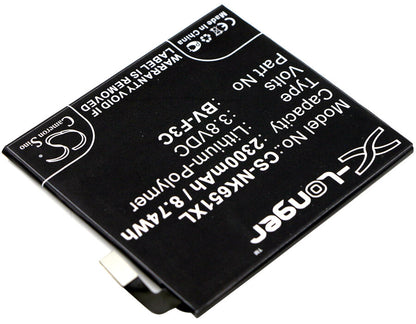 3.8V, 2300mAh, Li-Polymer Battery fits Microsoft, Lumia 650 Xl, 8.74Wh