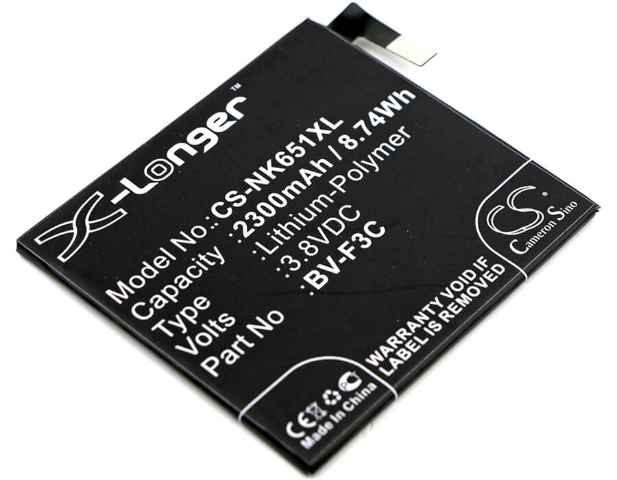3.8V, 2300mAh, Li-Polymer Battery fits Nokia, Lumia 650 Xl, 8.74Wh