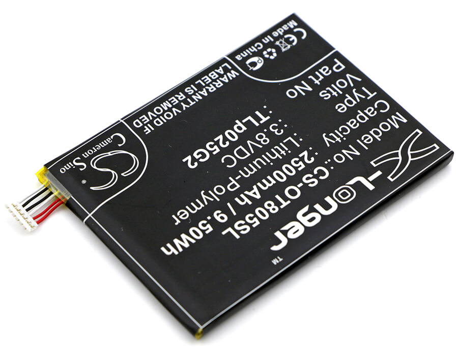 3.8V, 2500mAh, Li-Polymer Battery fits Alcatel, One Touch Pixi 3 8" 3g, One Touch Pixi 4 6.0, 9.5Wh
