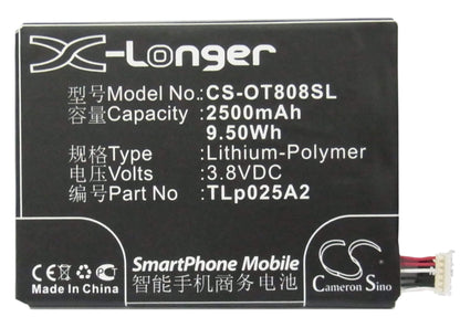 3.8V, 2500mAh, Li-Polymer Battery fits Greatcall, A622, A622gl, 9.5Wh