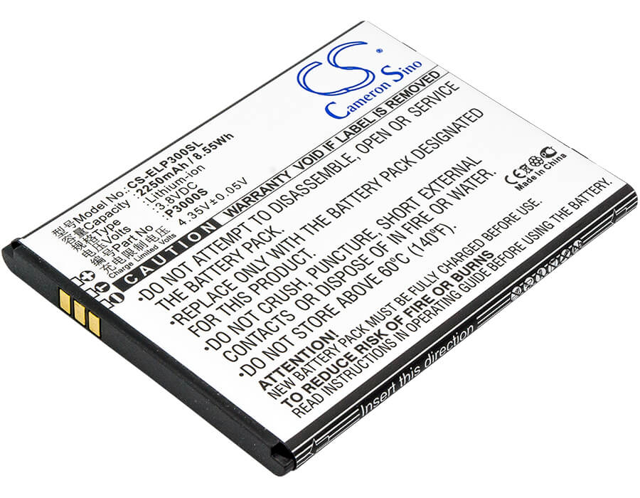 3.8V, 2250mAh, Li-ion Battery fits Elephone, P3000, P3000s, 8.55Wh