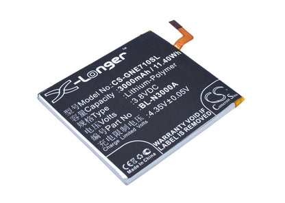 3.8V, 3000mAh, Li-Polymer Battery fits Gionee, Elife E7l, 11.4Wh