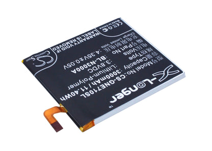 3.8V, 3000mAh, Li-Polymer Battery fits Gionee, Elife E7l, 11.4Wh