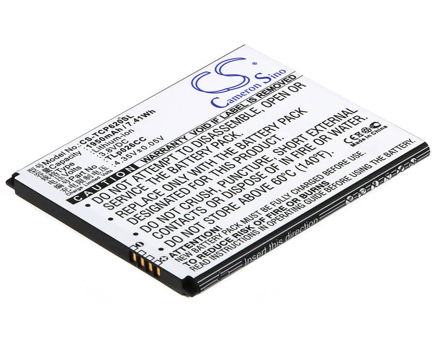 3.8V, 1950mAh, Li-ion Battery fits Tcl, Ono, P620m, 7.41Wh