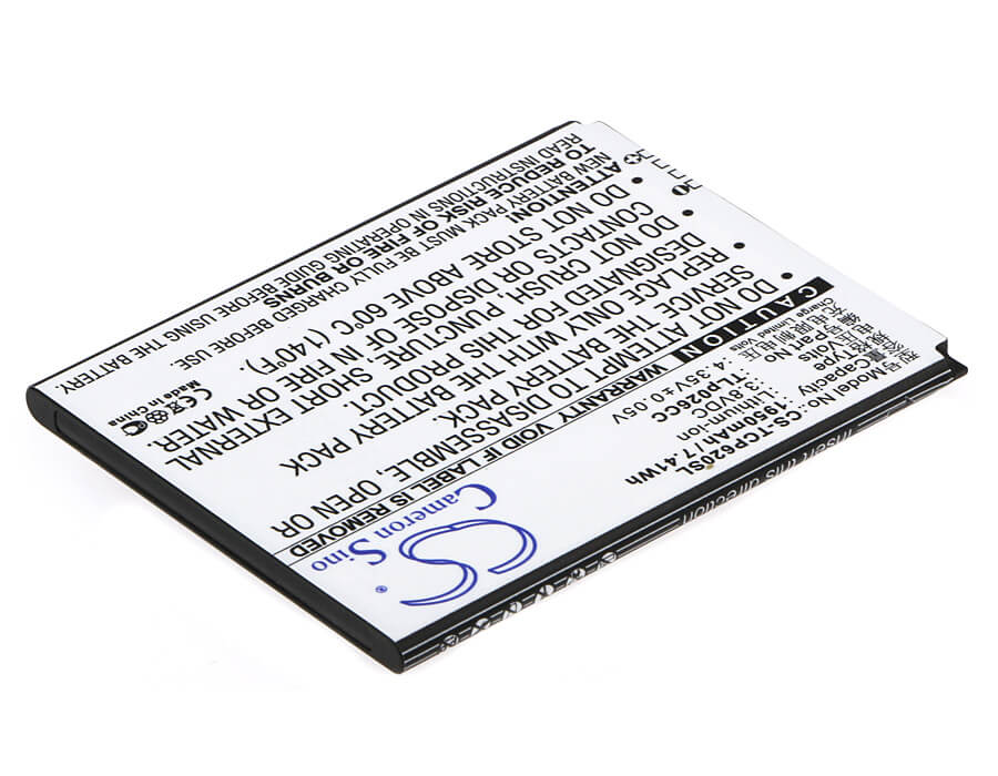 3.8V, 1950mAh, Li-ion Battery fits Tcl, Ono, P620m, 7.41Wh