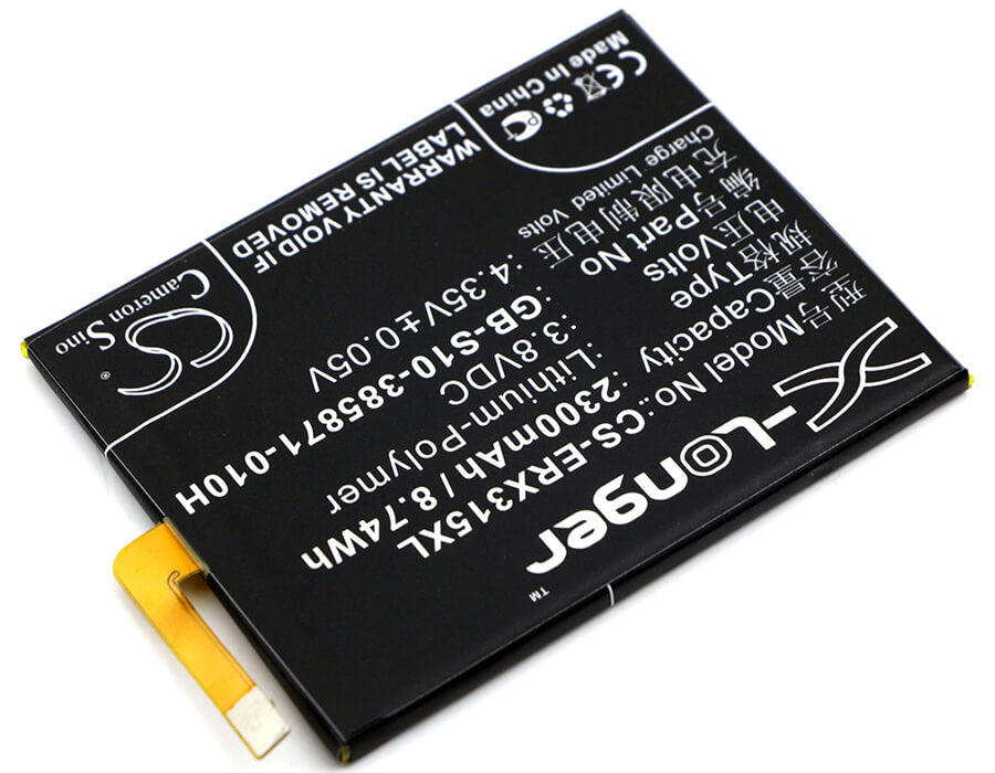 3.8V, 2300mAh, Li-Polymer Battery fits Sony Ericsson, F3111, F3112, 8.74Wh