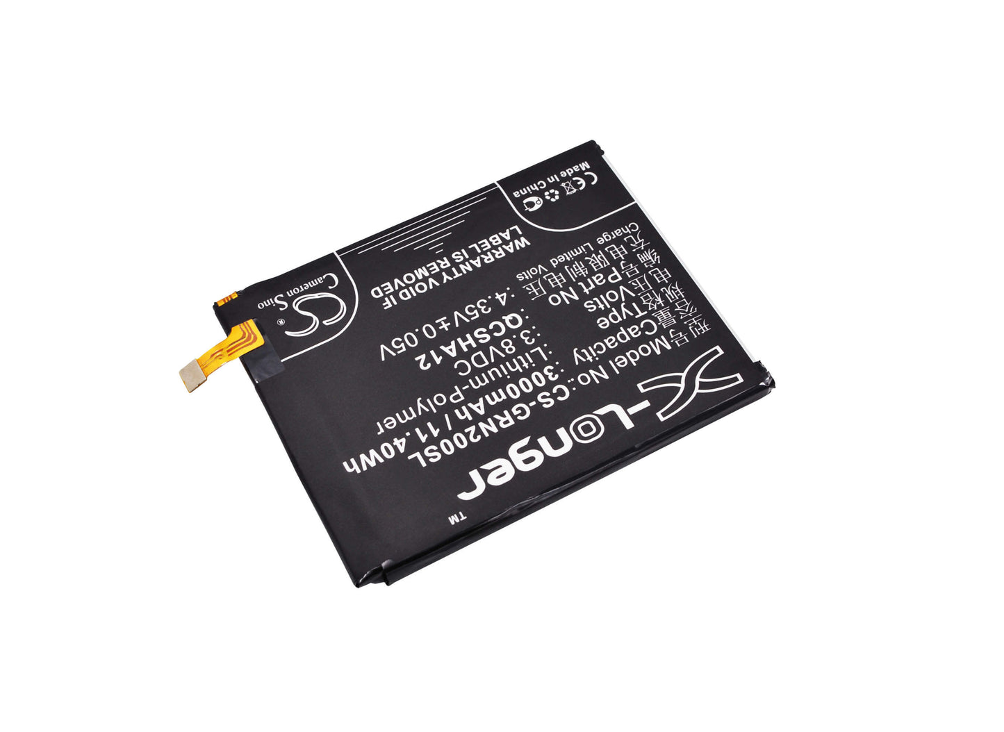 3.8V, 3000mAh, Li-Polymer Battery fits Green Orange, Jl610, N2, 11.4Wh