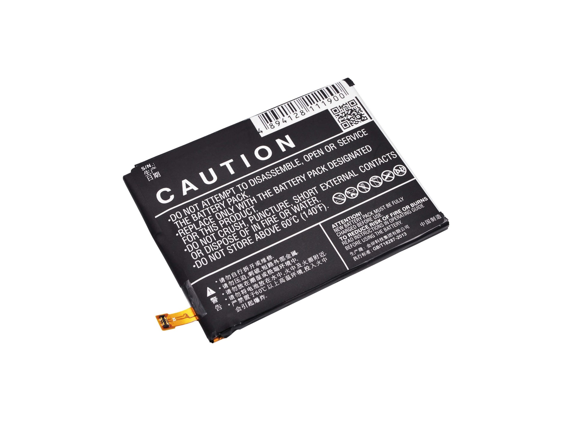 3.8V, 3000mAh, Li-Polymer Battery fits Green Orange, Jl610, N2, 11.4Wh