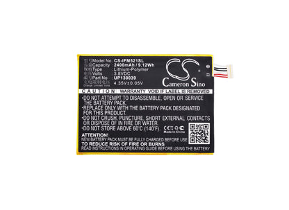 3.8V, 2400mAh, Li-Polymer Battery fits Infocus, M521, 9.12Wh