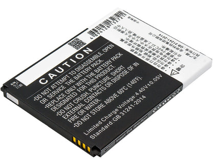 3.85V, 2800mAh, Li-ion Battery fits Zte, Avid Trio, Q802t, 10.78Wh