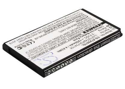 3.7V, 1250mAh, Li-ion Battery fits Zte, Score M, X500m, 4.625Wh