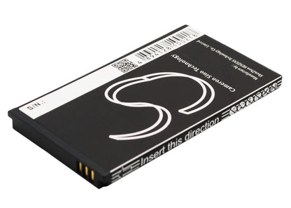 3.7V, 1250mAh, Li-ion Battery fits Zte, Score M, X500m, 4.625Wh