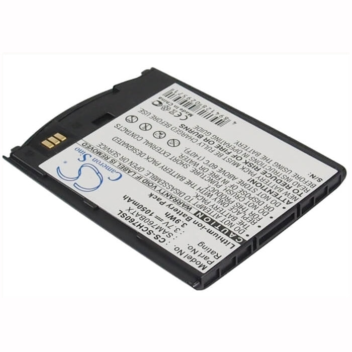 3.7V, 1050mAh, Li-ion Battery fits Samsung, Sch-i760, 3.885Wh