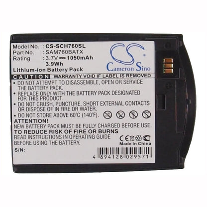 3.7V, 1050mAh, Li-ion Battery fits Verizon, Sch-i760, 3.885Wh