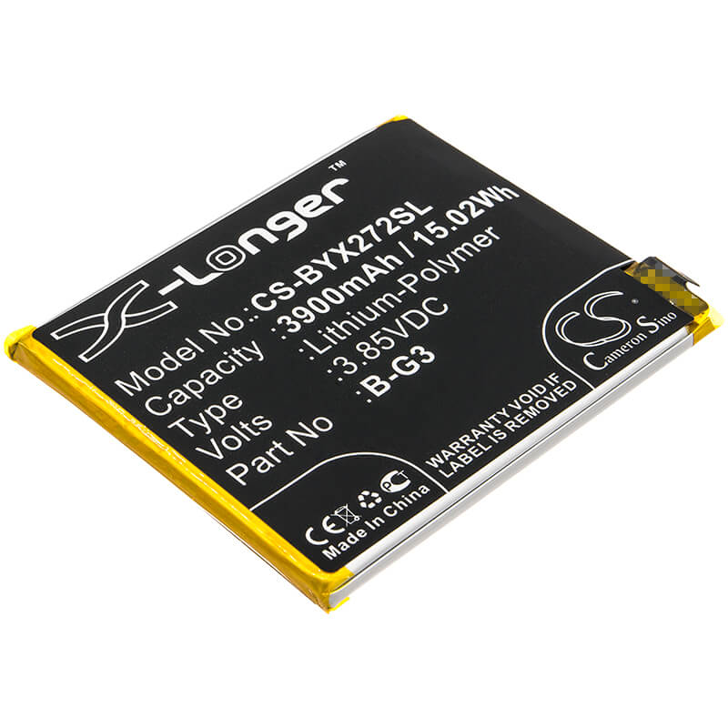 3.85V, 3900mAh, Li-Polymer Battery fits Bbk, V1836, V1836t, 15.015Wh