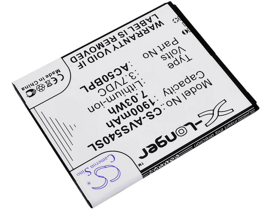 3.7V, 1900mAh, Li-ion Battery fits Archos, 50b Platinum, 7.03Wh