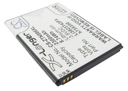 Mobile, Smartphone 3.8V, 2300mAh, Li-ion Battery fits Boostmobile, N9515, Warp Sync, 8.74Wh