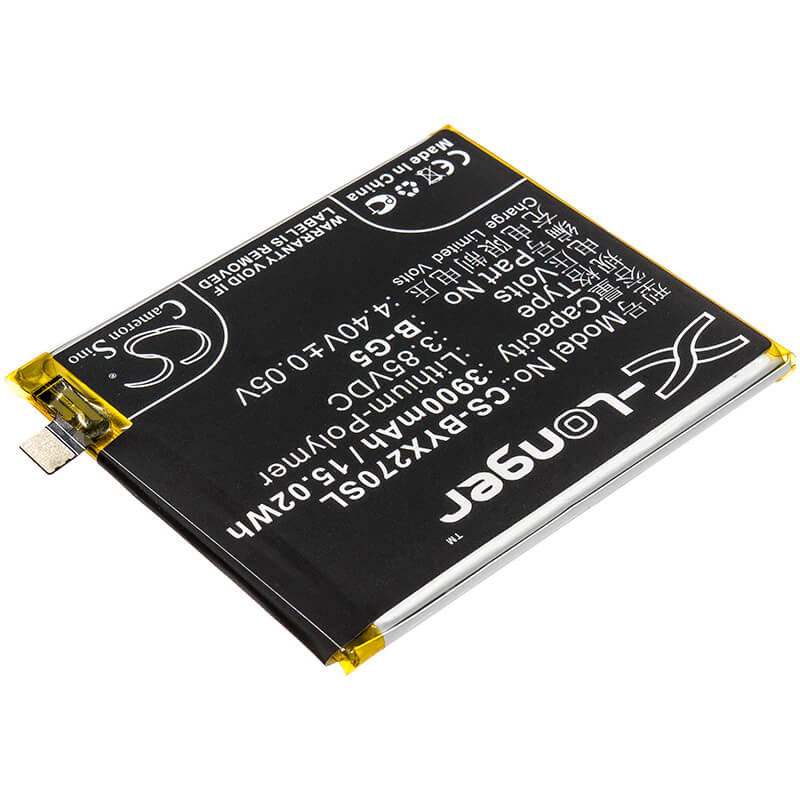 3.85V, 3900mAh, Li-Polymer Battery fits Bbk, V1829, V1829a, 15.015Wh