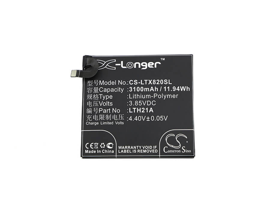 3.85V, 3100mAh, Li-Polymer Battery fits Letv, Max 2, X820, 11.935Wh