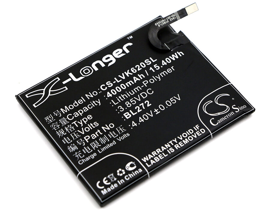3.85V, 4000mAh, Li-Polymer Battery fits Lenovo, K33a42, Vibe K6 Power, 15.4Wh