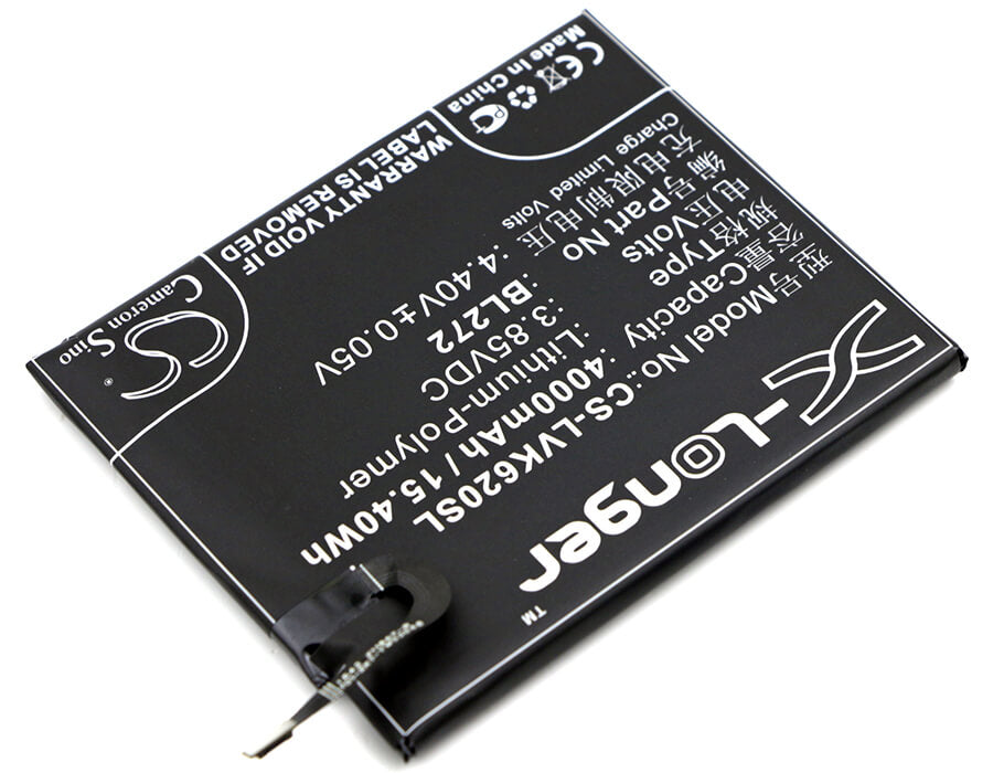 3.85V, 4000mAh, Li-Polymer Battery fits Lenovo, K33a42, Vibe K6 Power, 15.4Wh