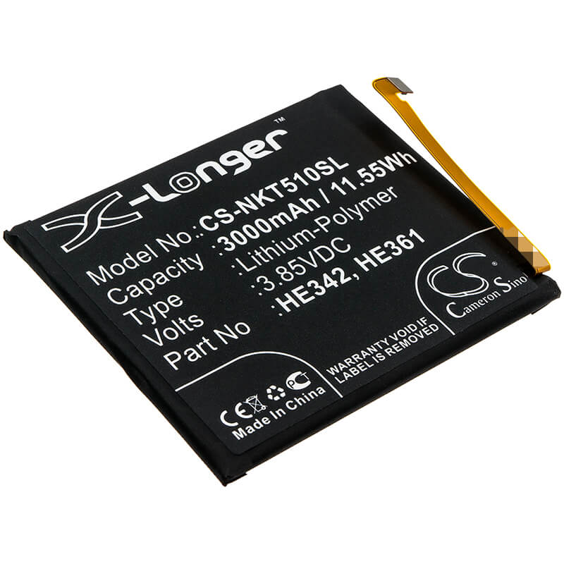 3.85V, 3000mAh, Li-Polymer Battery fits Casper, Via P3, 11.55Wh