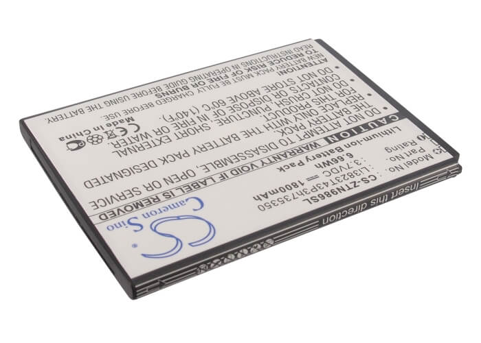 Mobile, Smartphone 3.7V, 1800mAh, Li-ion Battery fits Tegra, 4, 6.66Wh