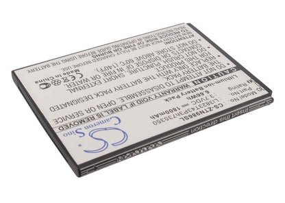 Mobile, Smartphone 3.7V, 1800mAh, Li-ion Battery fits Boostmobile, N9515, Warp Sync, 6.66Wh