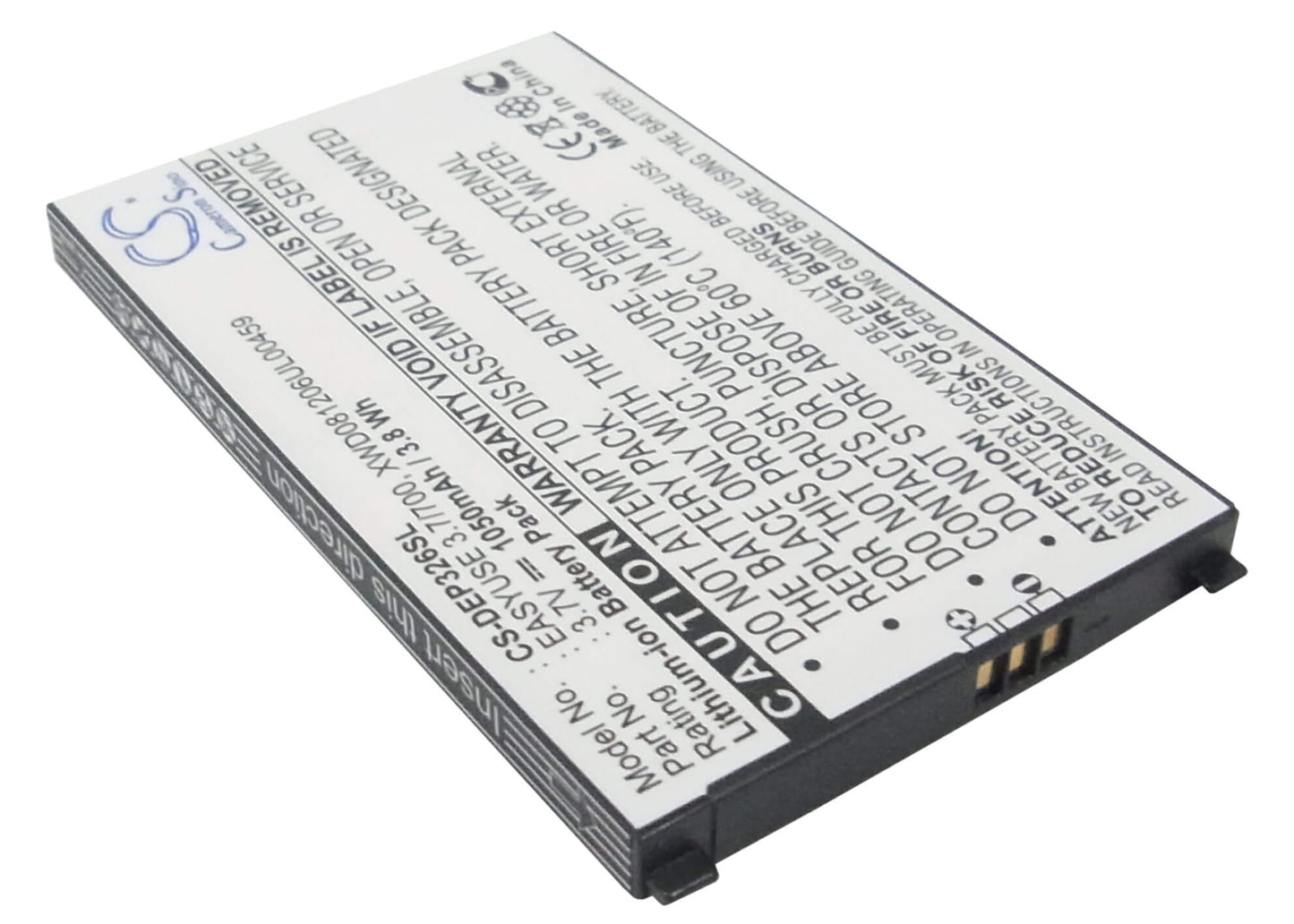 3.7V, 1050mAh, Li-ion Battery fits Doro, Handleplus 326i, Phoneeasy 326, 3.885Wh