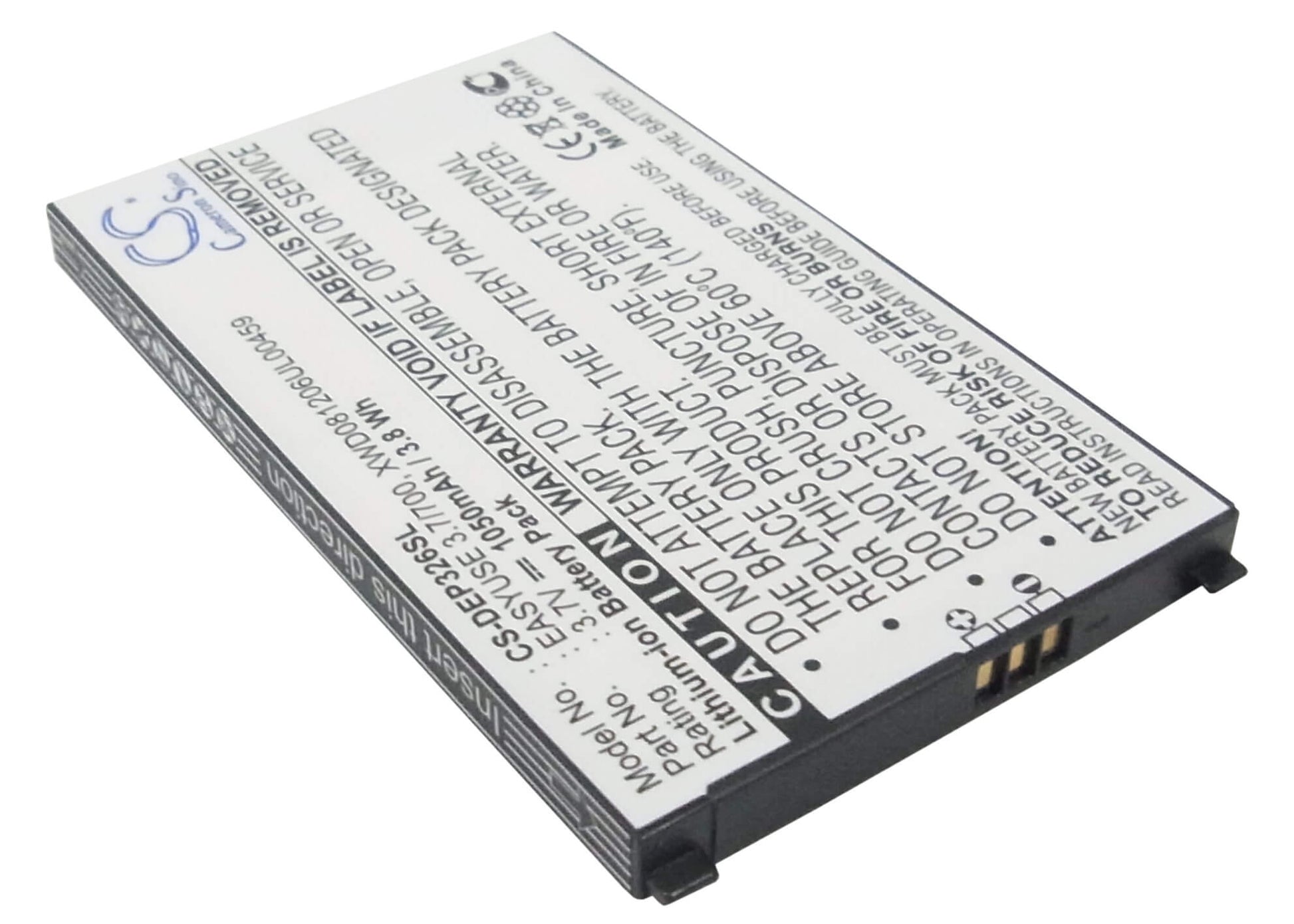 3.7V, 1050mAh, Li-ion Battery fits Doro, Handleplus 326i, Phoneeasy 326, 3.885Wh