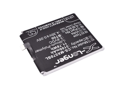 3.8V, 3100mAh, Li-Polymer Battery fits Meizu, Blue Charm Metal, Blue Charm Metal Dual Sim Td-l, 11.78Wh