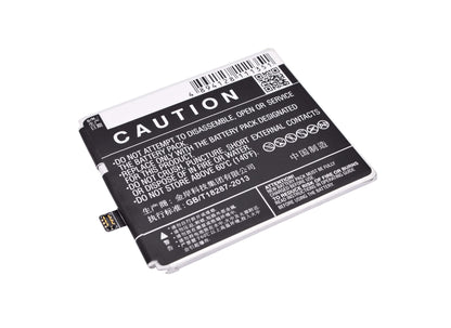 3.8V, 3100mAh, Li-Polymer Battery fits Meizu, Blue Charm Metal, Blue Charm Metal Dual Sim Td-l, 11.78Wh