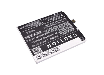 3.8V, 3100mAh, Li-Polymer Battery fits Meizu, Blue Charm Metal, Blue Charm Metal Dual Sim Td-l, 11.78Wh