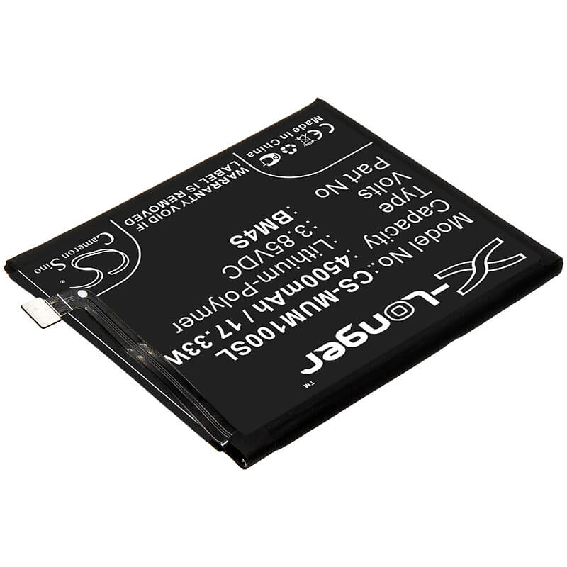 3.85V, 4500mAh, Li-Polymer Battery fits Xiaomi, M2004j7ac, Redmi 10x, 17.325Wh