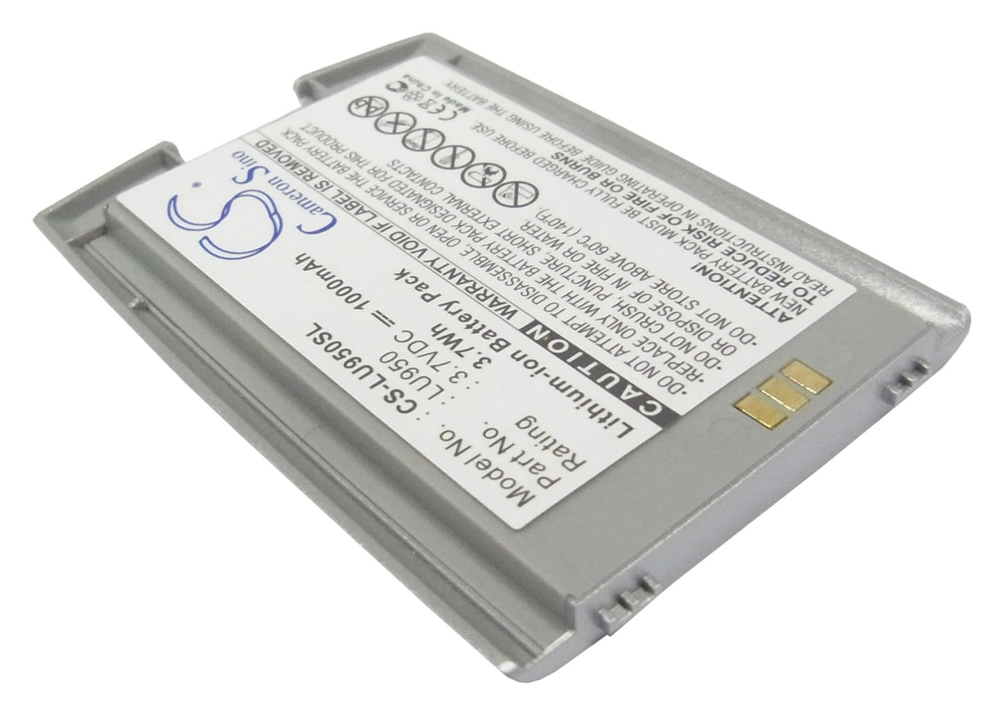 3.7V, 1000mAh, Li-ion Battery fits Lg, Ku950, Ku-950, 3.7Wh
