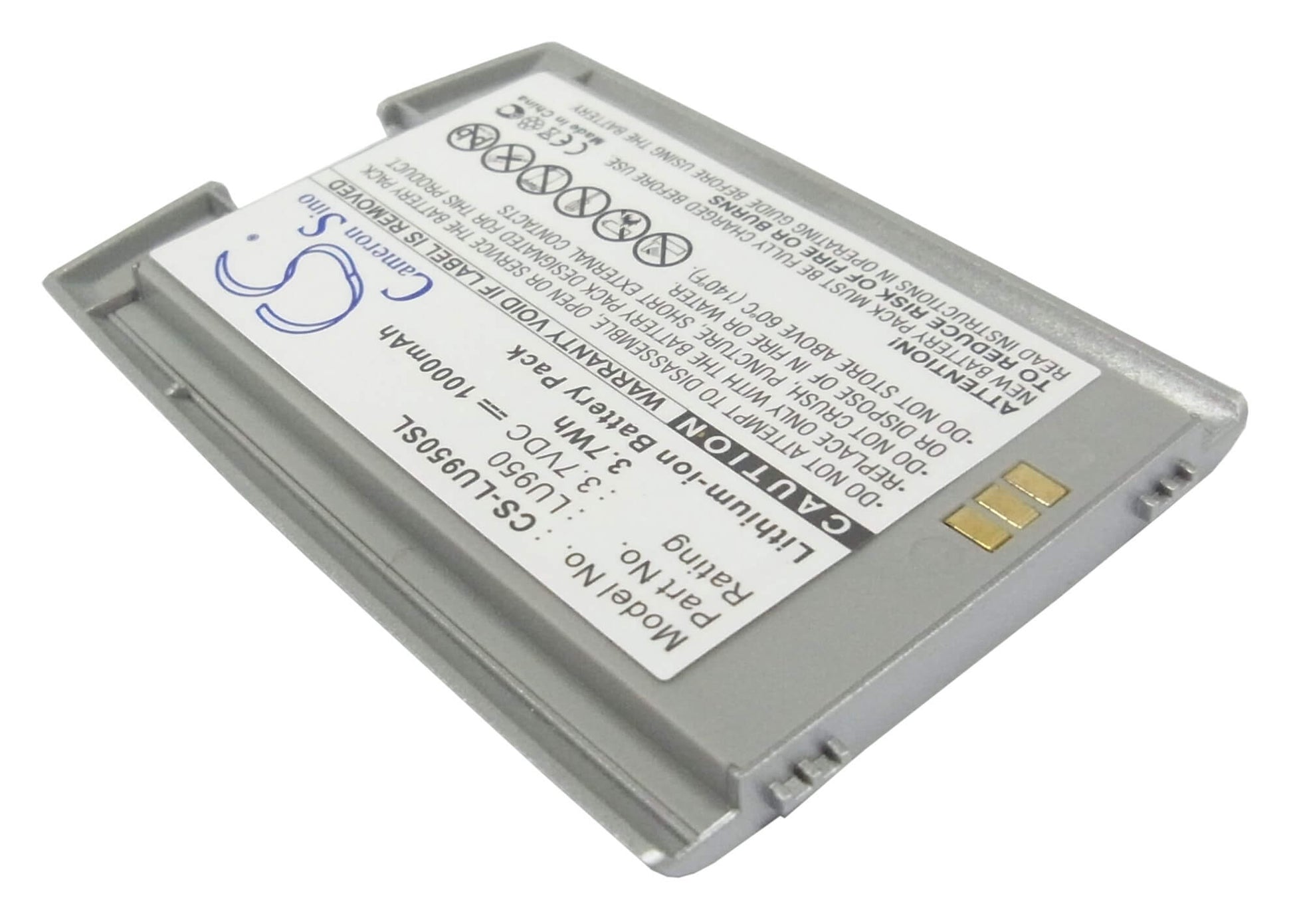 3.7V, 1000mAh, Li-ion Battery fits Lg, Ku950, Ku-950, 3.7Wh