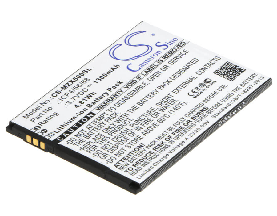 3.7V, 1300mAh, Li-ion Battery fits Navon, Mizu X5, 4.81Wh