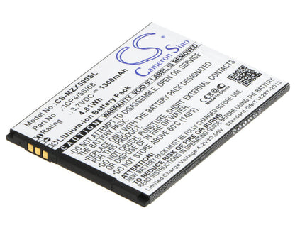 3.7V, 1300mAh, Li-ion Battery fits Navon, Mizu X5, 4.81Wh