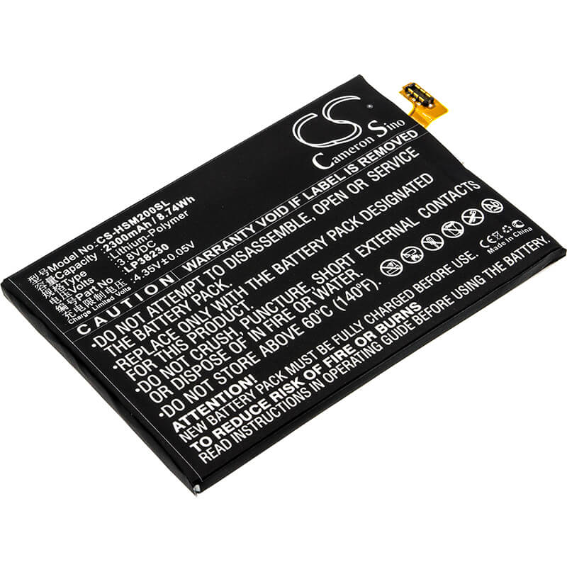3.8V, 2300mAh, Li-Polymer Battery fits Hisense, D2-m, 8.74Wh