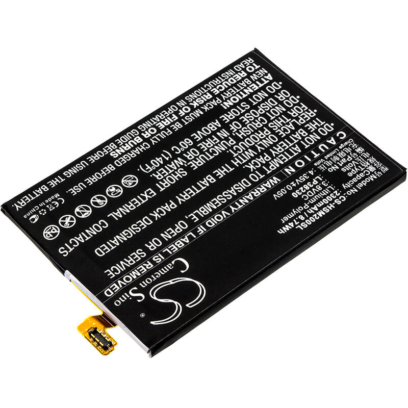 3.8V, 2300mAh, Li-Polymer Battery fits Hisense, D2-m, 8.74Wh