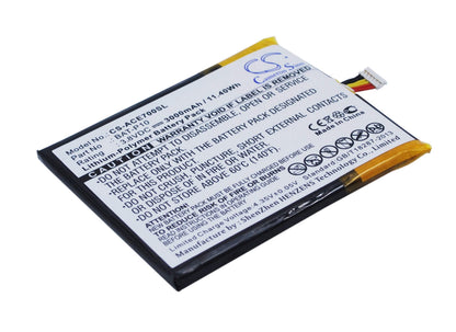 3.8V, 3000mAh, Li-Polymer Battery fits Acer, E39, Liquid E700, 11.4Wh