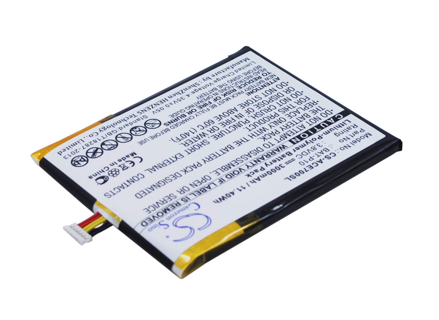 3.8V, 3000mAh, Li-Polymer Battery fits Acer, E39, Liquid E700, 11.4Wh