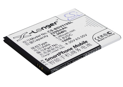 3.8V, 2200mAh, Li-ion Battery fits Baidu Cloud, V5, V5100b, 8.36Wh