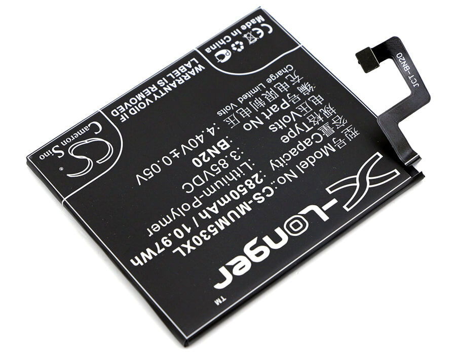 3.85V, 2850mAh, Li-Polymer Battery fits Xiaomi, 5c ( China Version ), Meri ( China Version ), 10.9725Wh