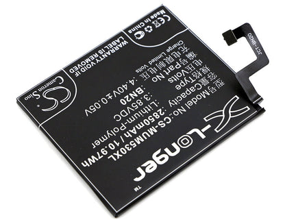 3.85V, 2850mAh, Li-Polymer Battery fits Xiaomi, 5c ( China Version ), Meri ( China Version ), 10.9725Wh