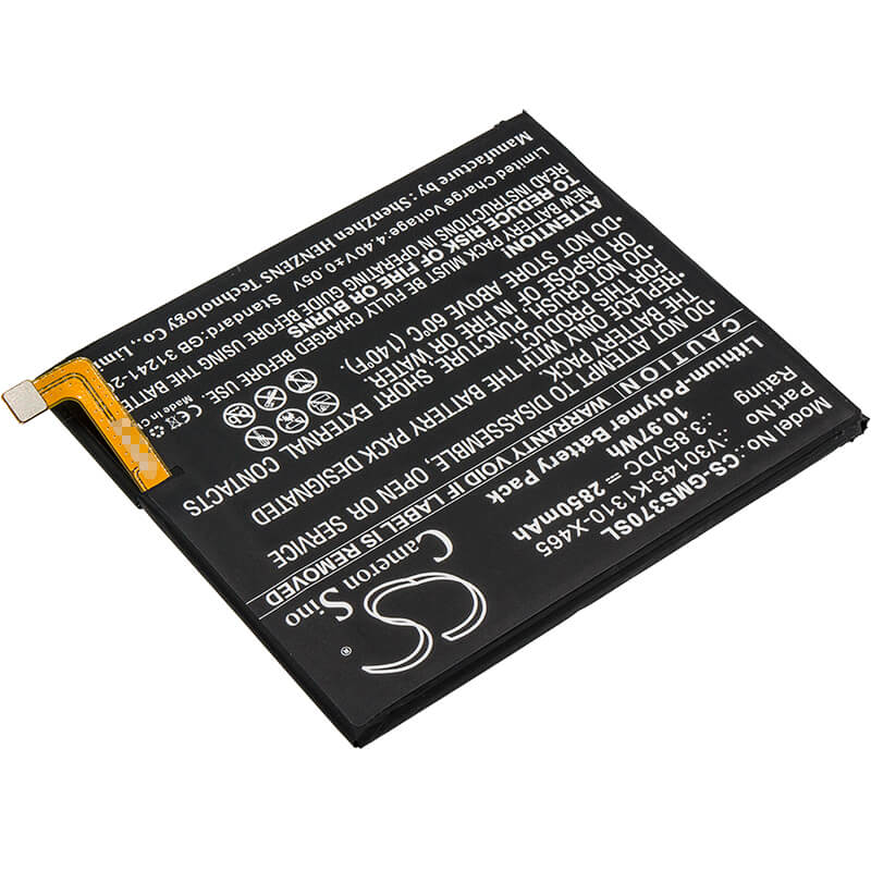 3.85V, 2850mAh, Li-Polymer Battery fits Gigaset, Gs370, 10.9725Wh